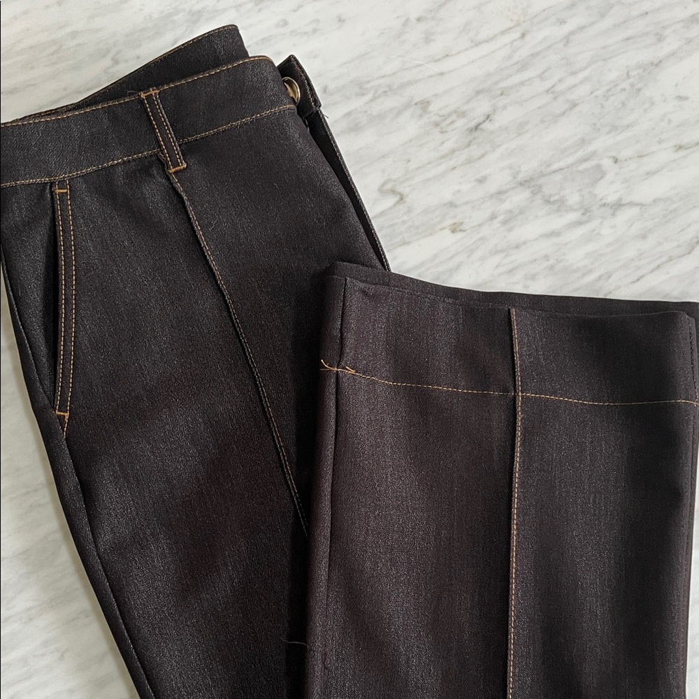 Zara Front Seam Super Soft Wide Leg Pants - Picture 6 of 8